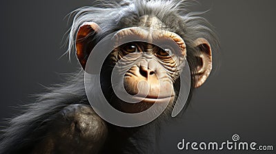 Playful Chimpanzee: A Daz3d Inspired Maya Render With Xbox 360 Graphics Stock Photo