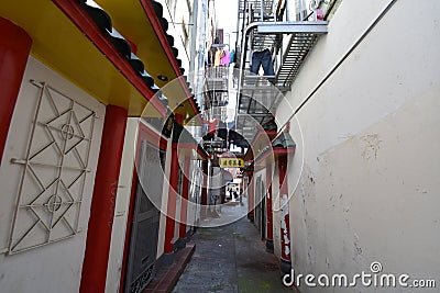 Old Chinatown Lane or Donaldina Cameron Alley, 2. Editorial Stock Photo