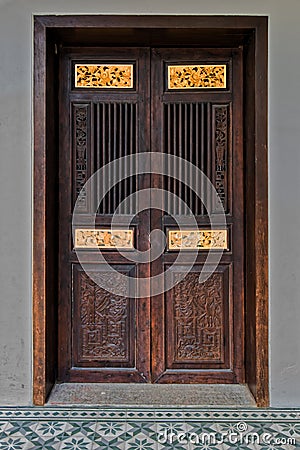 Olds Chinese vintage door Stock Photo