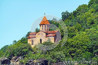 Old Christian church near Qakh city.Kurmukhi Church of St. George n the north of Azerbaijan. XII - XIII centuries Stock Photo