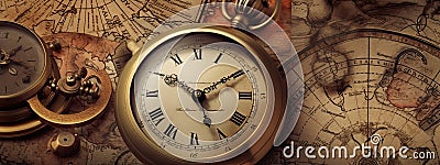 Old Chronometer background. Time start with old chronometer man presses start button in the sport concept. Time management concept Stock Photo