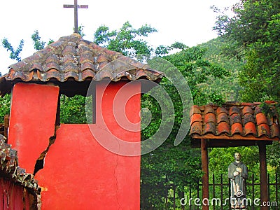 Old church around the nature in Chile Stock Photo