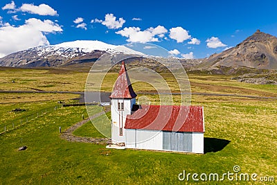 Hellnar Church, Iceland Stock Photo