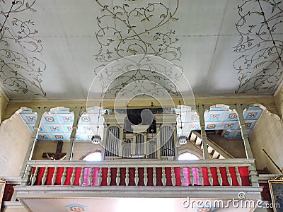 Old church interior, Lithuania Stock Photo