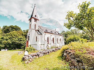 Old church in military zone Editorial Stock Photo