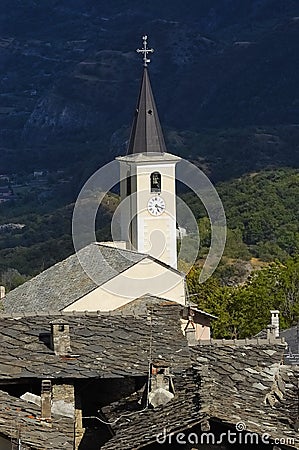 Old church spire in Susa no.1 Stock Photo