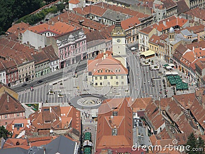 Old City Center Brasov Summer Stock Photo