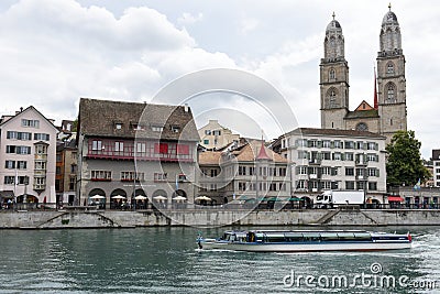 The old city center of Zurich Editorial Stock Photo