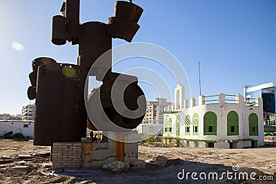 Old city in Jeddah, Saudi Arabia known as `Historical Jeddah`. Old and heritage Church building and roads in Jeddah.Saudi Arabia Editorial Stock Photo