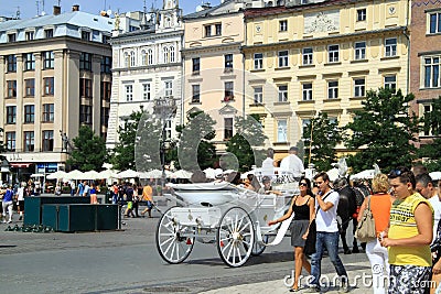 Old city Krakow in Poland Editorial Stock Photo