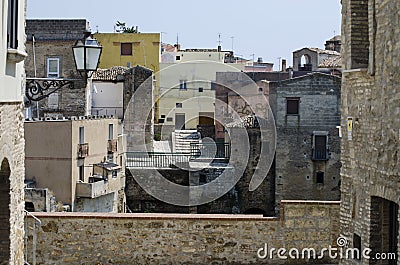 Old City medieval streets exterior detail Stock Photo