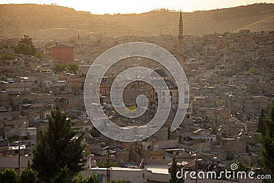 Old city of Sanliurfa, Turkey at sunset. Stock Photo