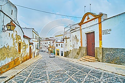 The old city street, Jerez, Spain Editorial Stock Photo