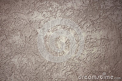 Old city wall of gray textured plaster with cracks Stock Photo