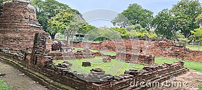 The old city of Wat Phra Si Sanphet, Ayutthaya Ancient landmarks, Thailand Stock Photo