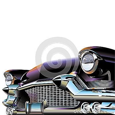 Old Classic Car Vector Illustration