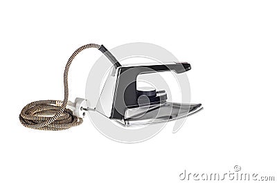 An old, classic electric iron for ironing Stock Photo