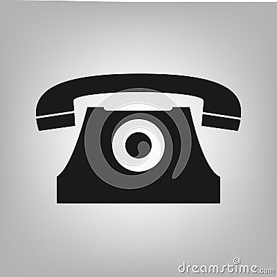 Old classic phone icon vector symbol for graphic design, logo, web site, social media, mobile app, ui illustration Vector Illustration