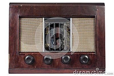 Old classic radio vintage isolated Stock Photo