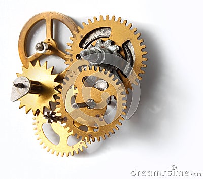 Old clock mechanism Stock Photo