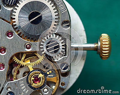 Old clock mechanism Stock Photo