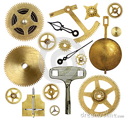 Old Clock Parts Stock Photo