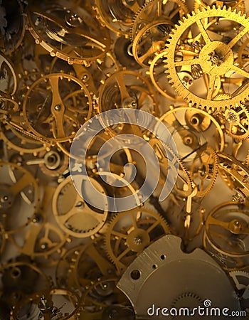 Old clock's parts - V Stock Photo