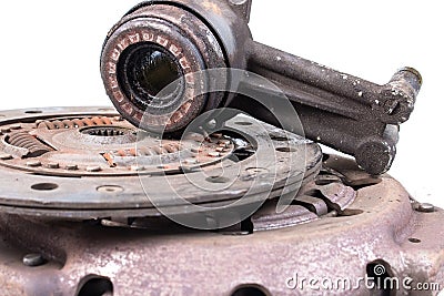 Old clutch kit Stock Photo