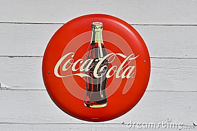 Old Coca-Cola bottle sign Editorial Stock Photo