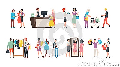 Fashion Industry and Shopping, Old Collection Sale Vector Illustration