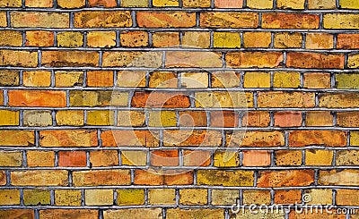 Old color structure of a brick wall. Stock Photo