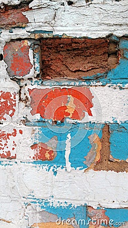 Old colorfull wall Stock Photo