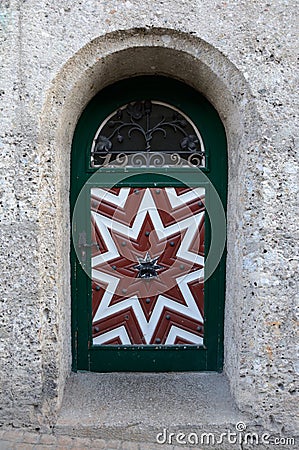 Old colourful door Stock Photo