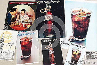 Old commercials for Pepsi communist version Editorial Stock Photo