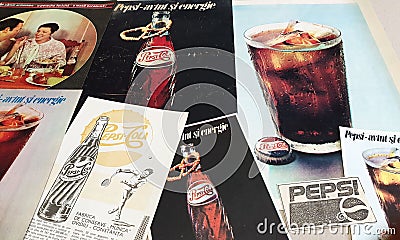 Old commercials for Pepsi communist version Editorial Stock Photo