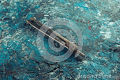 Old compass drawing Stock Photo