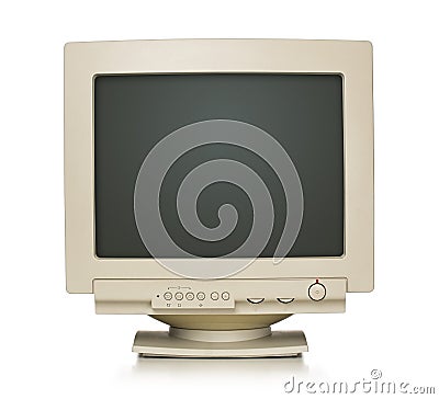 Old computer monitor Stock Photo