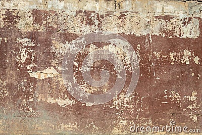 Red Painted Old Concrete Wall Texture Stock Photo
