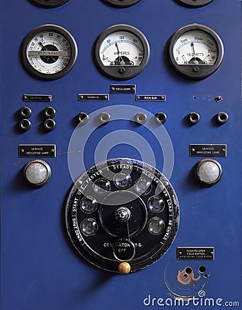 Old Control Panel Stock Photo