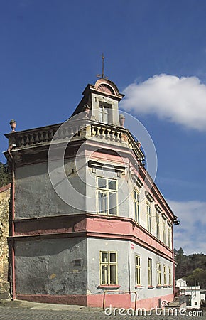 Old Corner House Stock Photo