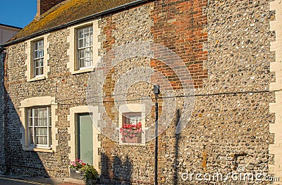 Old cottage in Rottingdean, Sussex, England Editorial Stock Photo