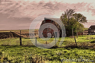 An old country barn. Stock Photo