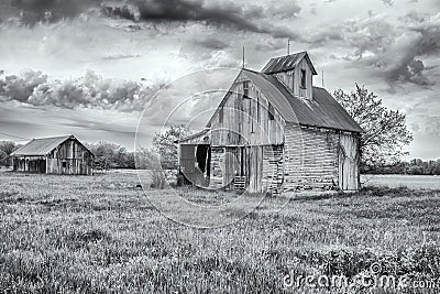 Old Country Barns Stock Photo