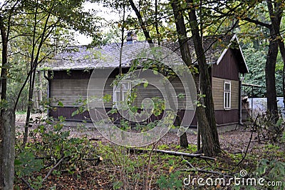 Old country house rural landscape scene Stock Photo