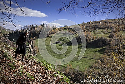 Old countrywoman Editorial Stock Photo