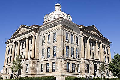 Old courthouse in Lincoln, Logan County Stock Photo