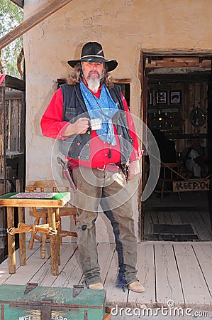 Old Cowboy Gunfighter Editorial Stock Photo