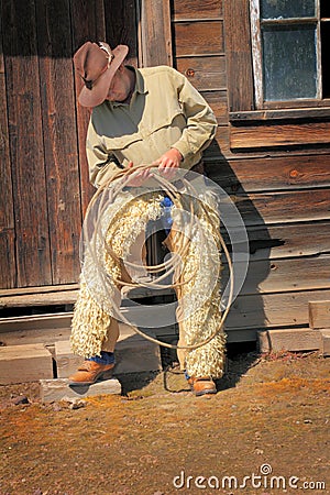 Old Cowboy Stock Photo