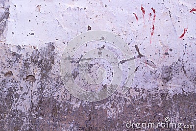 Old cracked rought gray and white plaster wall texture background Stock Photo