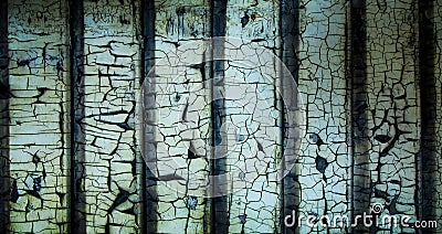 Old cracked painted wood texture Stock Photo